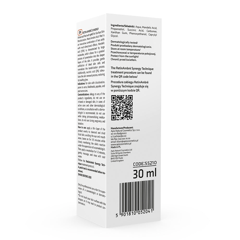 Apis RETIN-AMBRE SYNERGY Mand-Ambré Acid Peel Kwas Migdałowy 15% & Kwas bursztynowy 2%