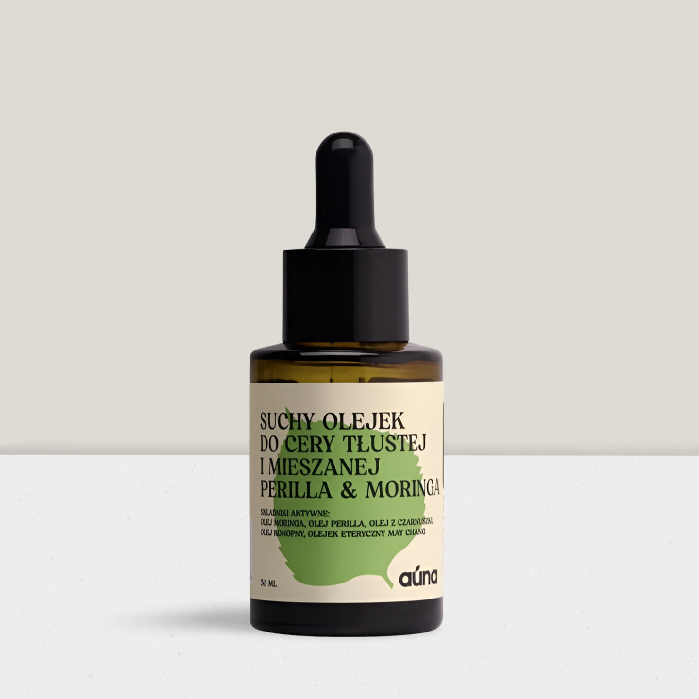 Auna Vegan - Suchy Olejek do Cery Tłustej i Mieszanej Perilla & Moringa | Serum na Niedoskonałości - 30ml