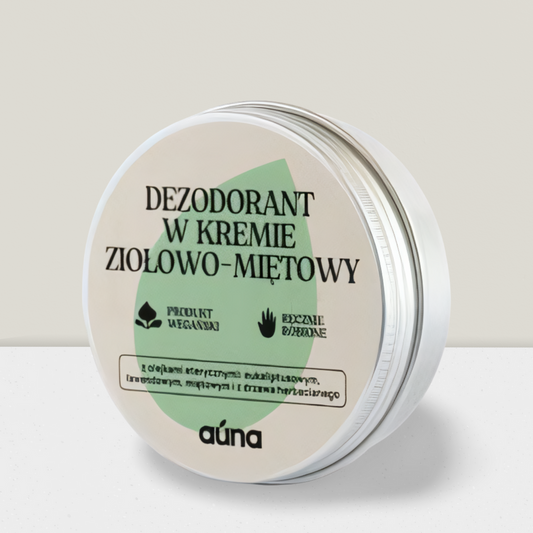Auna Vegan - Dezodorant w Kremie Miętowy o Świeżym Zapachu - 60ml - Data - 07/24