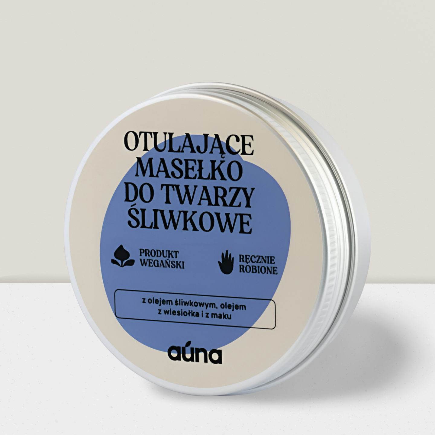 Auna Vegan - Otulające Masełko do Twarzy Śliwkowe | Regeneracja Suchej Skóry - 60ml