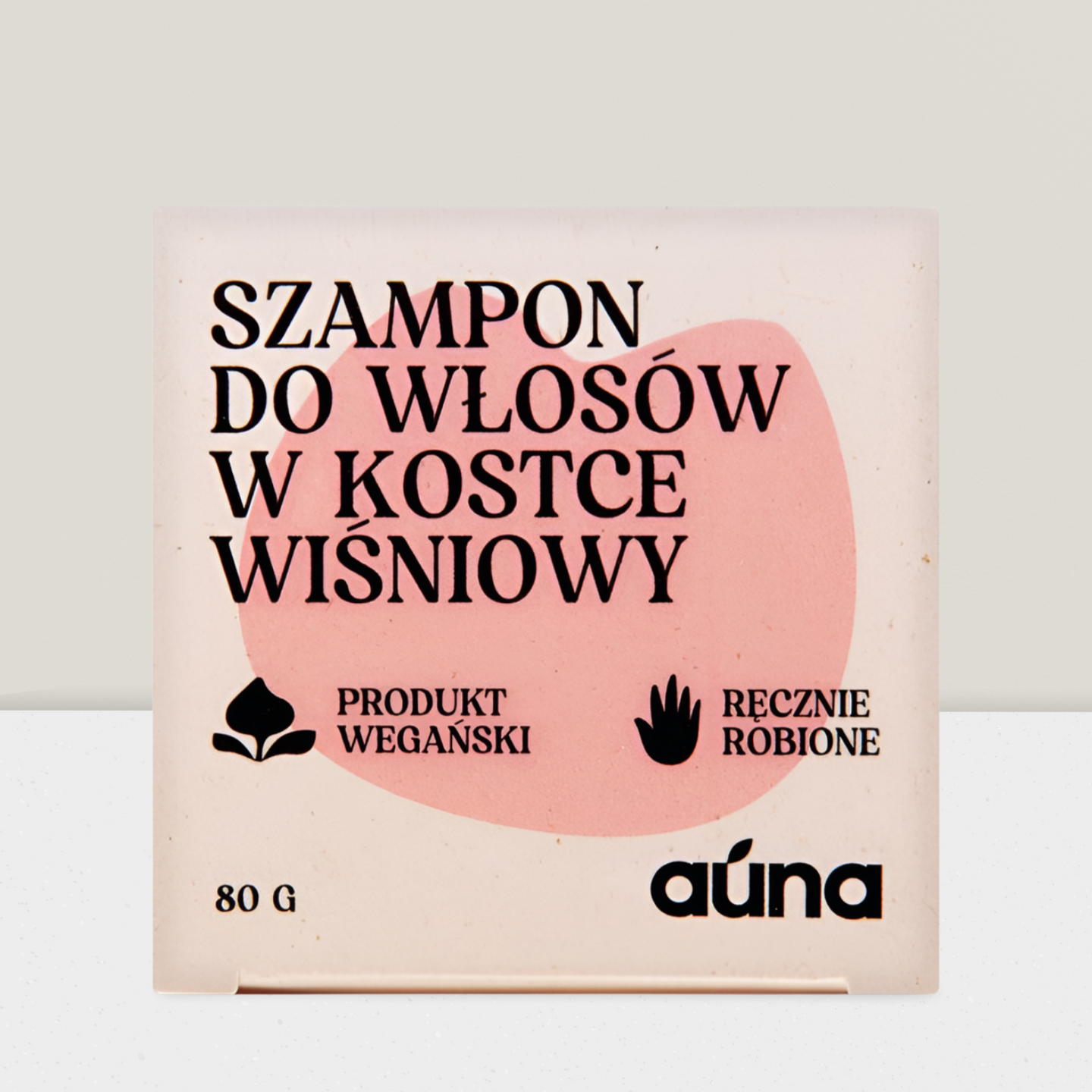 Auna Vegan - Szampon do Włosów w Kostce - Wiśnia - 80g
