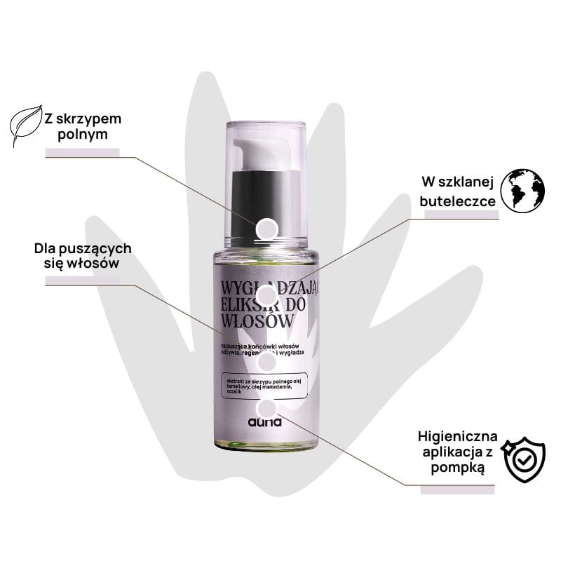 Auna Vegan - Wygładzający Eliksir do Włosów na Puszące Końcówki - 30ml
