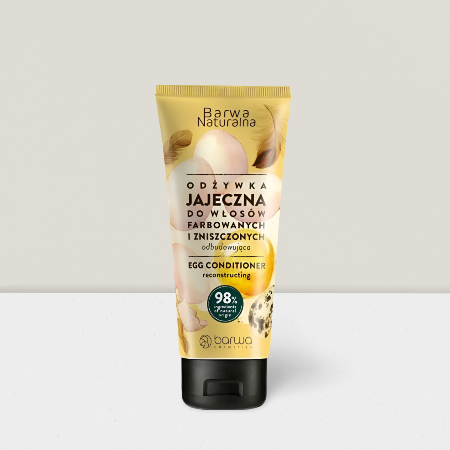 Barwa Naturalna - Odbudowująca Odżywka Jajeczna dla Włosów Farbowanych i Zniszczonych - 200ml