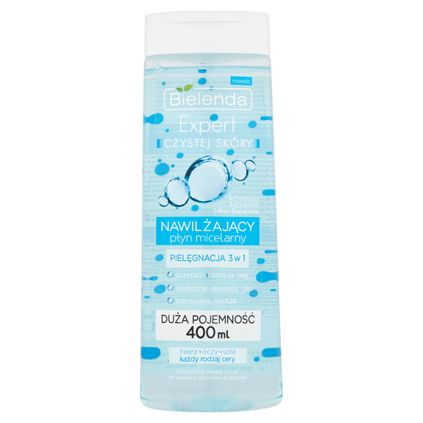 Bielenda Clean Skin Expert - Nawilżajacy Płyn Micelarny 3w1 - 400ml