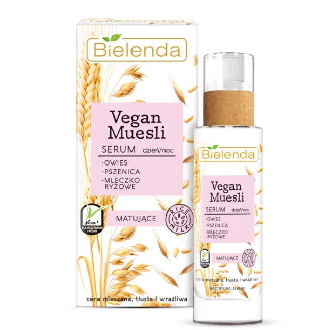 Bielenda Vegan MuesIi - Serum Matujące Pszenica, Owies i Mleczko Ryżowe - 30ml