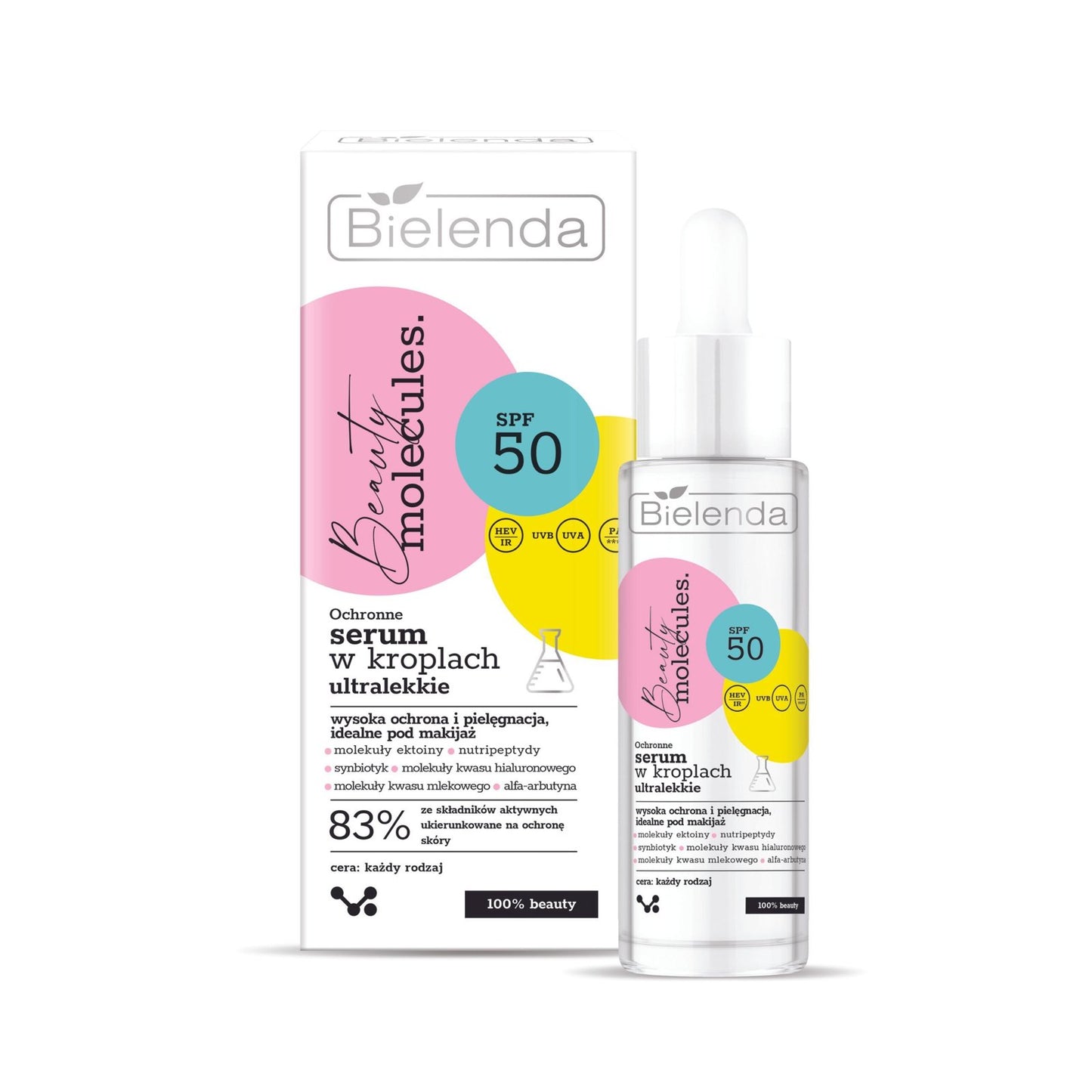 Bielenda Beauty Molecules Ochronne Ultralekkie Serum w Kroplach SPF50