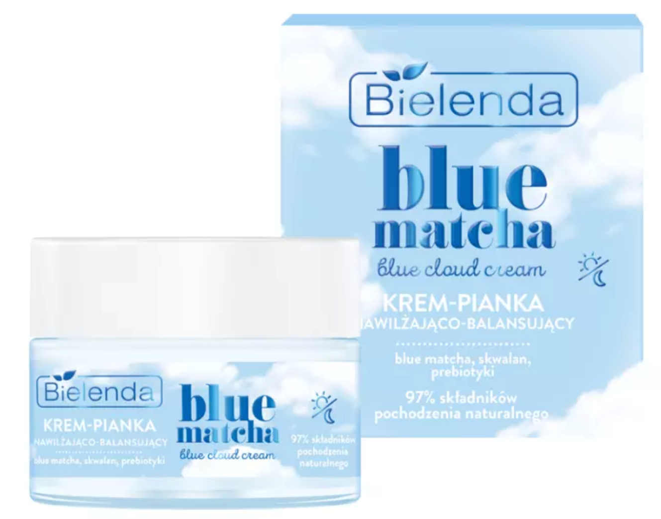 Bielenda Blue Matcha Blue Cloud Cream Nawilżająco-Balansujący Krem Pianka
