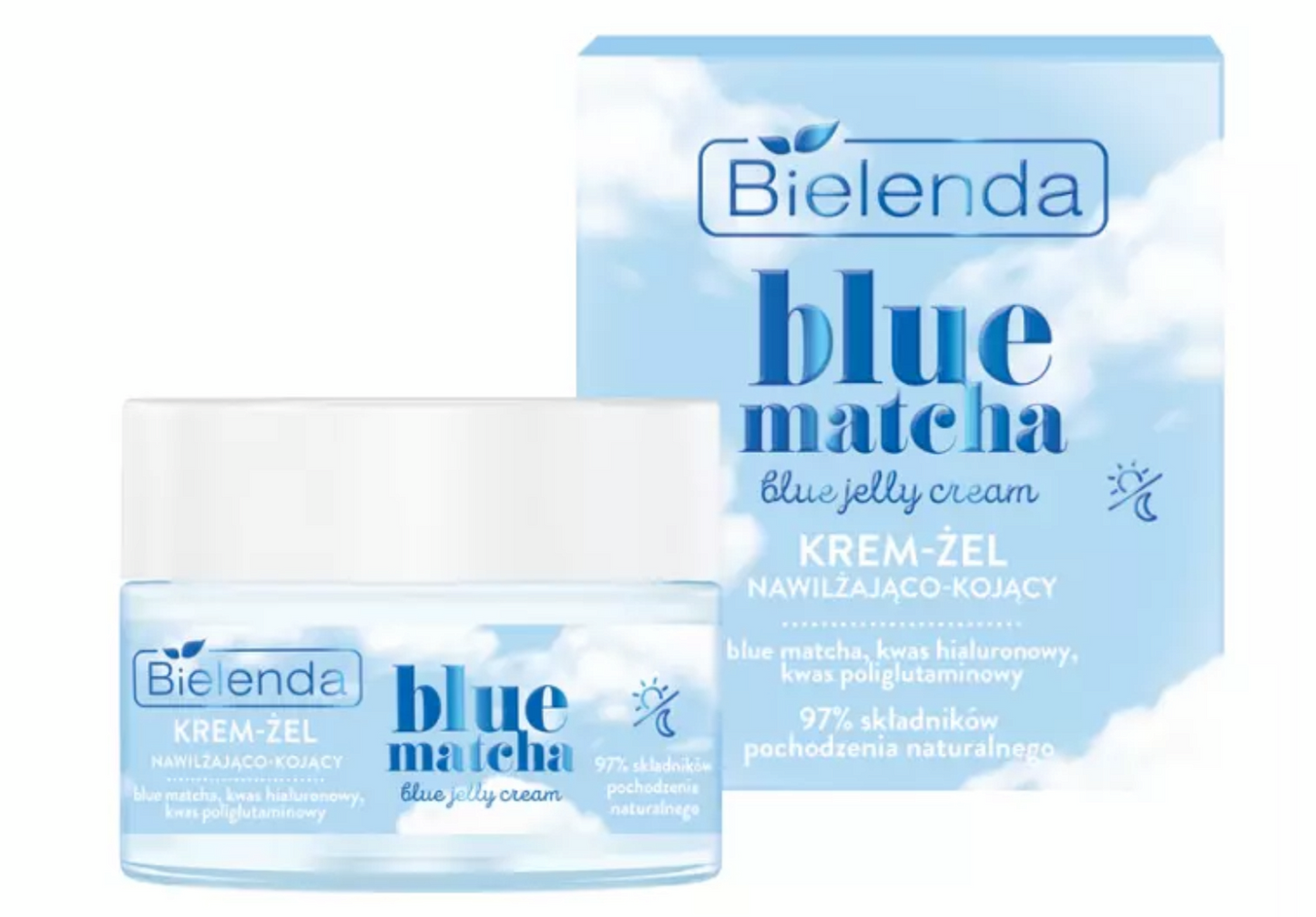 Bielenda Blue Matcha Blue Jelly Cream Nawilżająco-Kojący Krem Żel -