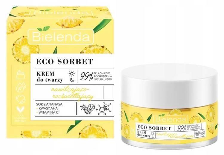 Bielenda Eco Sorbet Ananas Nawilżający i Rozświetlający Krem do Twarzy