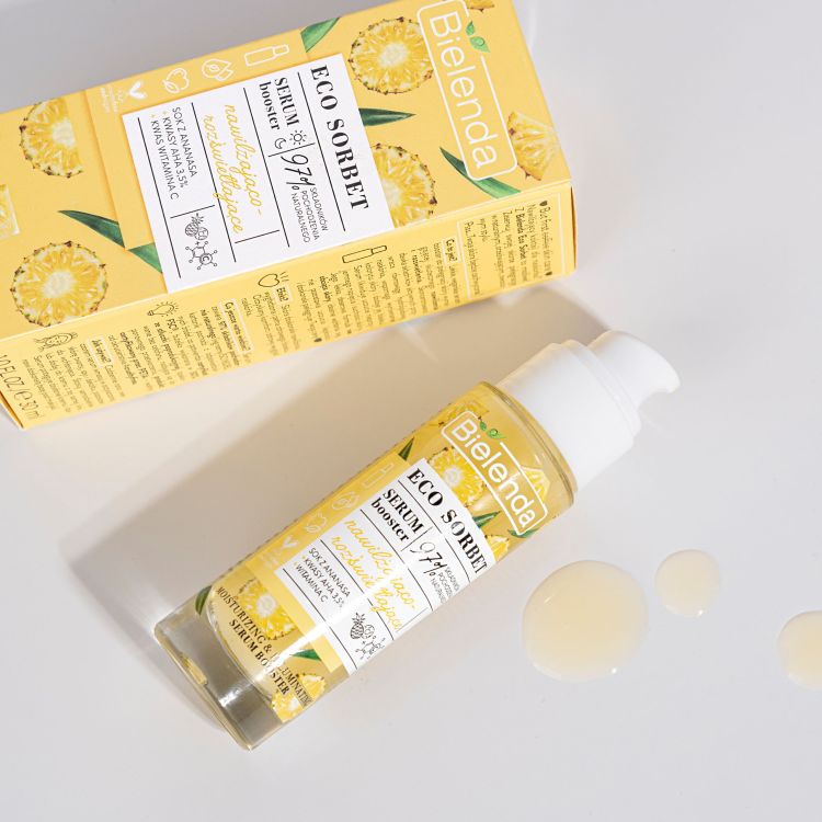 Bielenda Eco Sorbet - Ananas Nawilżające i Rozświetlające Serum Booster - 30ml