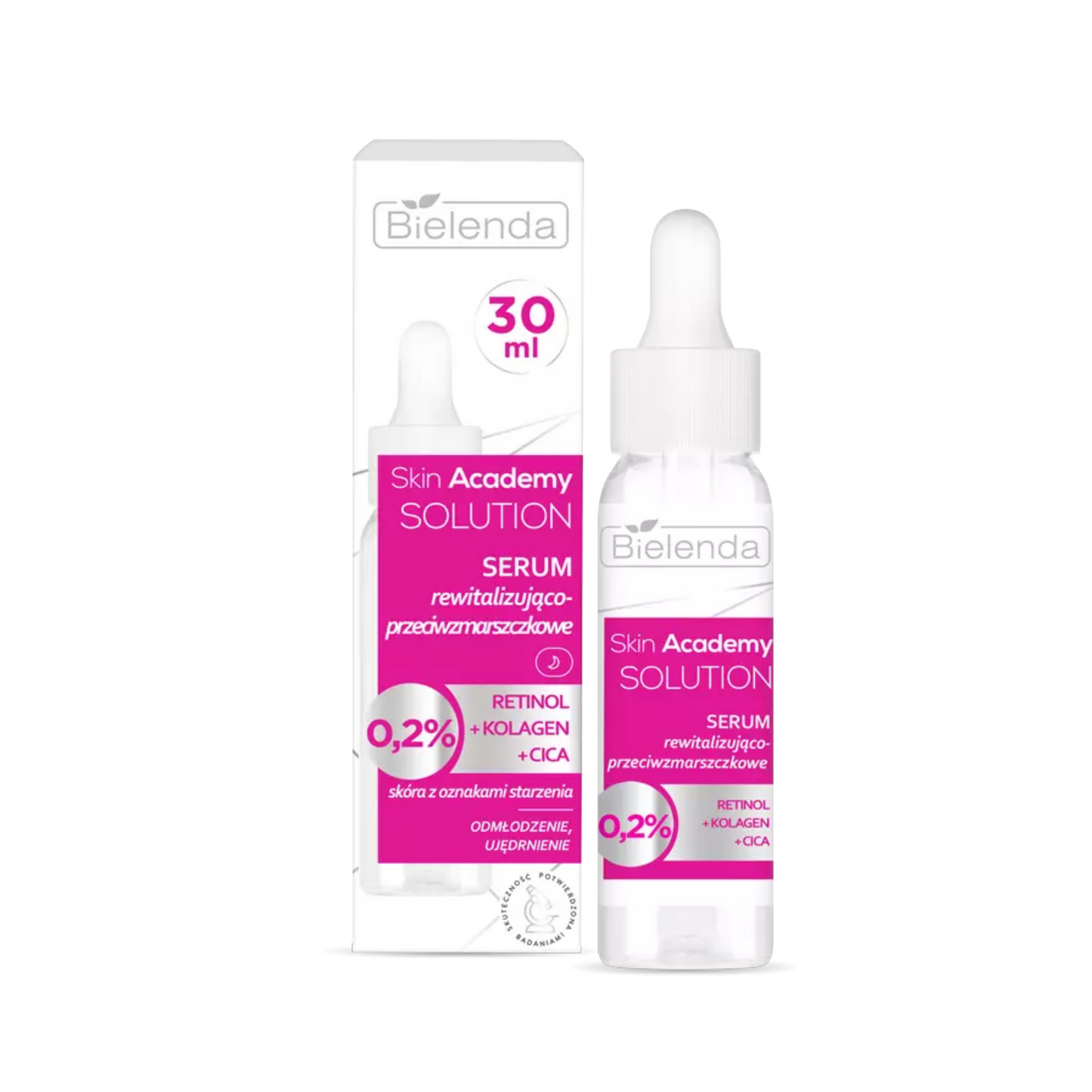 Bielenda Skin Academy Solution Serum Rewitalizująco Przeciwzmarszczkowe 0.2 Retinol - 30ml