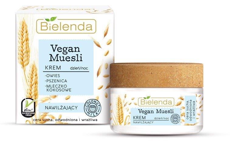 Bielenda Vegan MuesIi Krem Nawilżający Pszenica Owies Mleczko Kokosowe