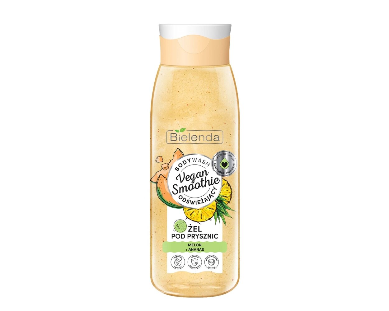 Bielenda Vegan Smoothie Odświeżający Żel pod Prysznic Melon i Ananas -