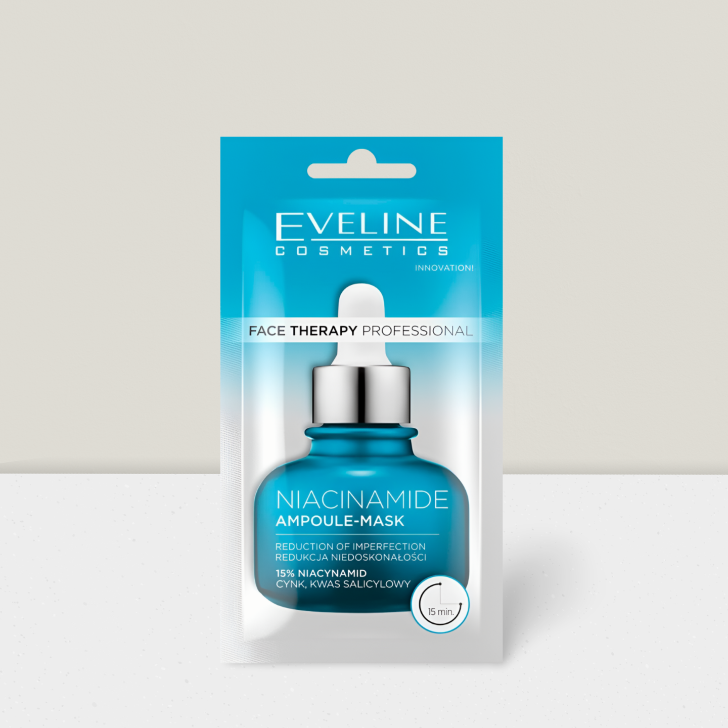 Eveline - Maska w Kremie dla Skóry Tłustej i Mieszanej z 15% Niacynamidem - 8ml