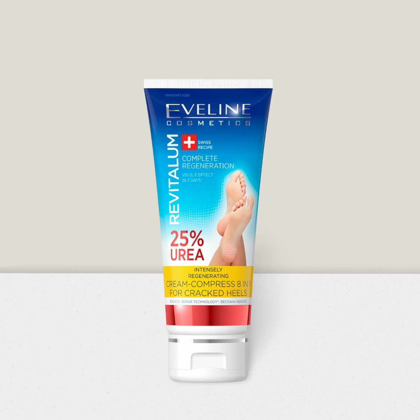 Eveline Revitalum 25% Urea Krem-Kompres Regenerujący 8w1 na Pękające Pięty - 100ml