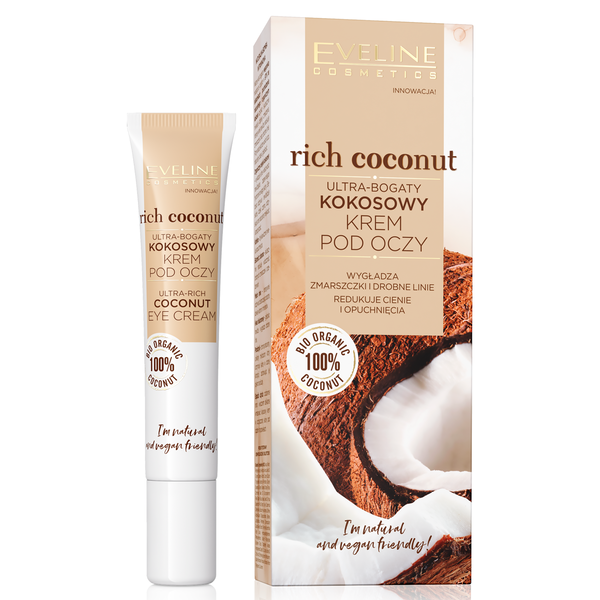 Eveline Rich Coconut Ultra - Kokosowy Krem Przeciwzmarszczkowy pod Oczy - 20ml