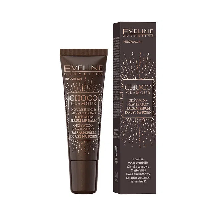 Eveline Choco Glamour - Odżywczo-Nawilżający Balsam-Serum do Ust - 12ml
