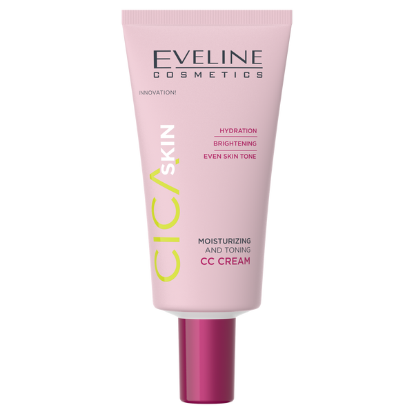 Eveline Cica Skin - Krem CC Nawilżająco - Tonujący Wyrównuje Koloryt Skóry - 30ml