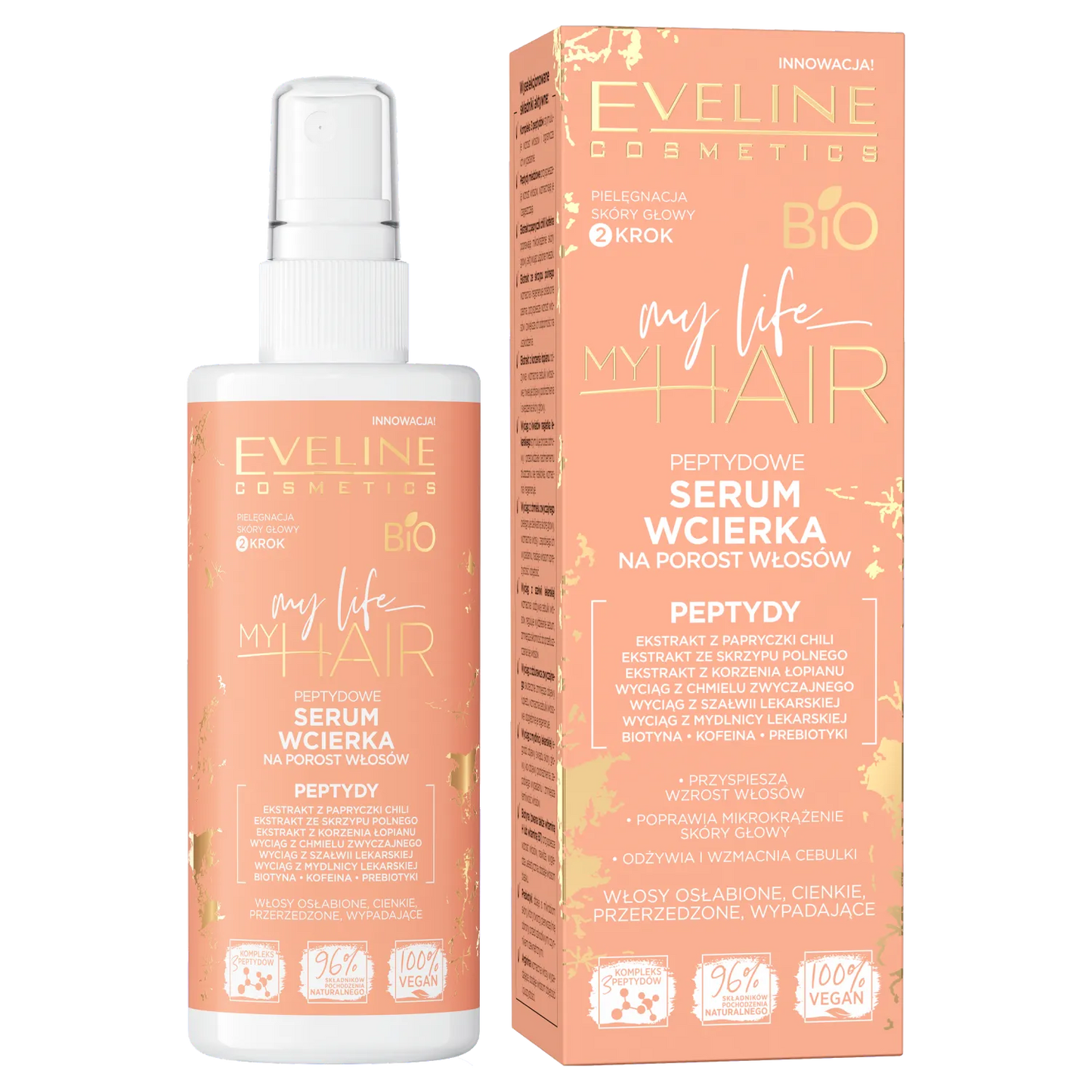 Eveline My Life My Hair - Peptydowe Serum-Wcierka na Porost Włosów - 150ml