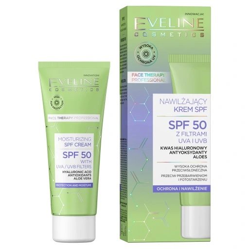 Eveline Nawilżający Krem do Twarzy Szyi i Dekoltu SPF 50 - 30ml