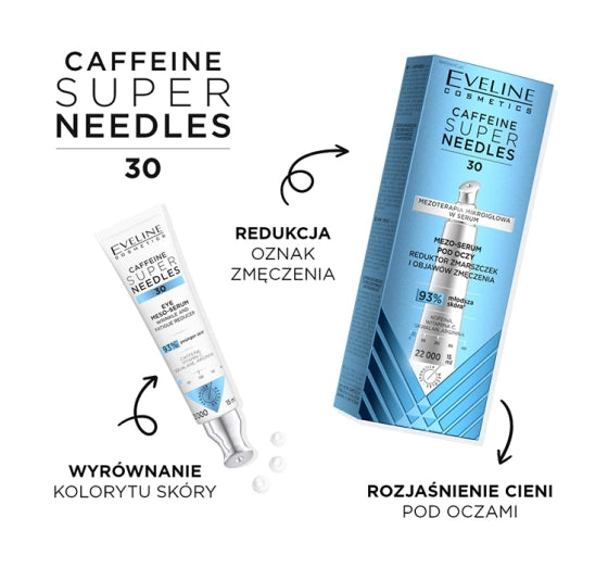 Eveline Super Needles Mezo - Serum pod Oczy Caffeine 30 - 15ml