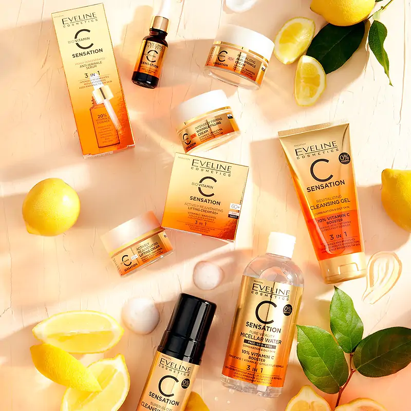 Eveline Vitamin C Sensation Intensywnie Ujędrniający Krem Wypełniający Zmarszczki 50+