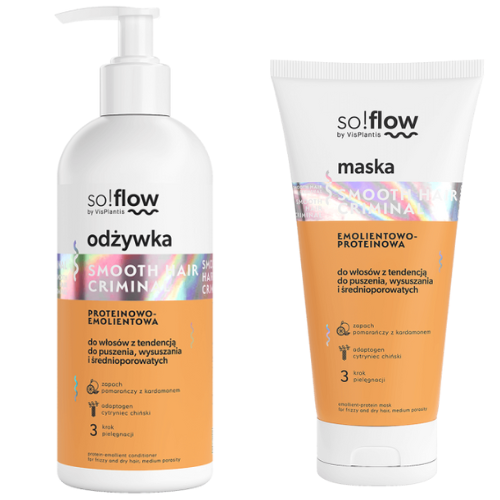 So!Flow - Odżywka Proteinowo-Emolientowa + Maska Emolientowo-Proteinowa - Zestaw