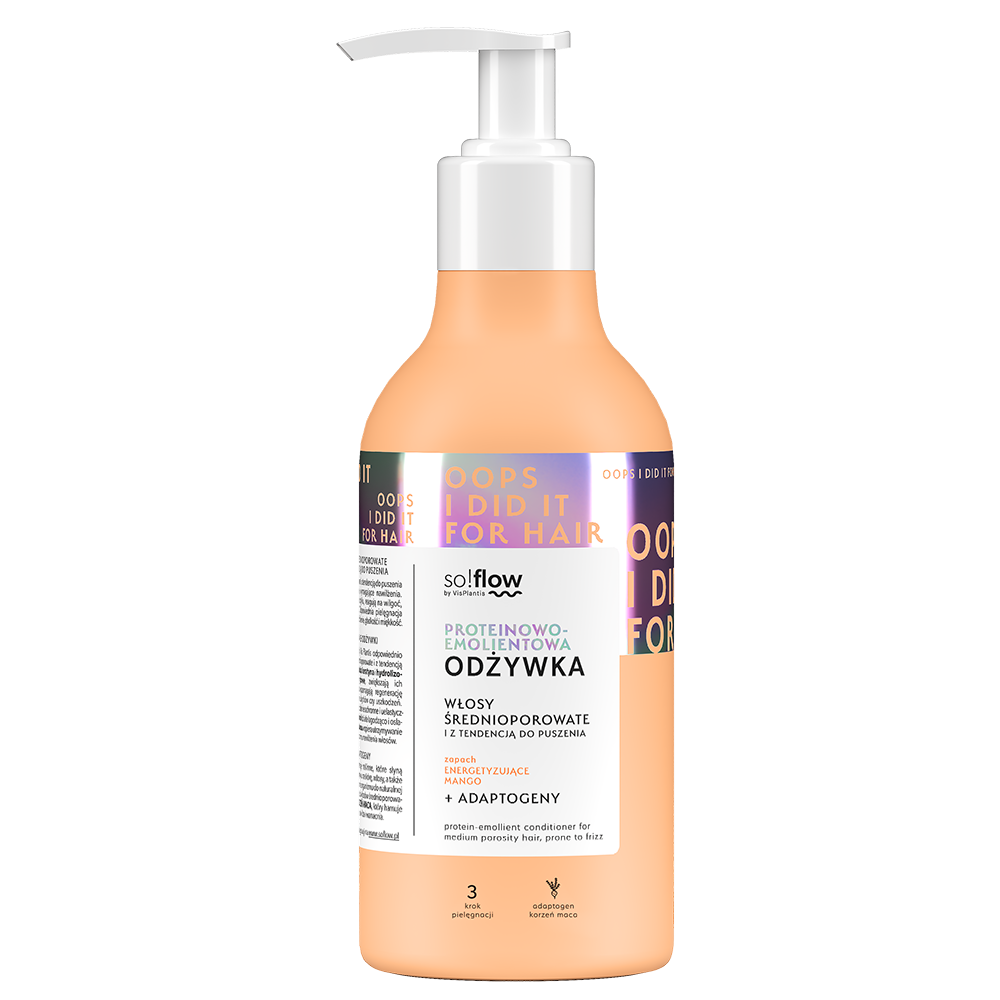So!Flow Proteinowo - Emolientowa Odżywka do Włosów Średnioporowatych i z Tendencją do Puszenia - 400ml
