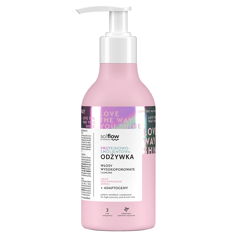 So!Flow - Proteinowo - Emolientowa Odżywka do Włosów Wysokoporowatych i Łamliwych 400ml