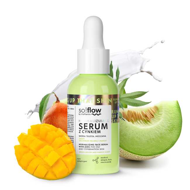 So!Flow Normalizujące Serum z Cynkiem i Niacynamidem - The Straight From Nature