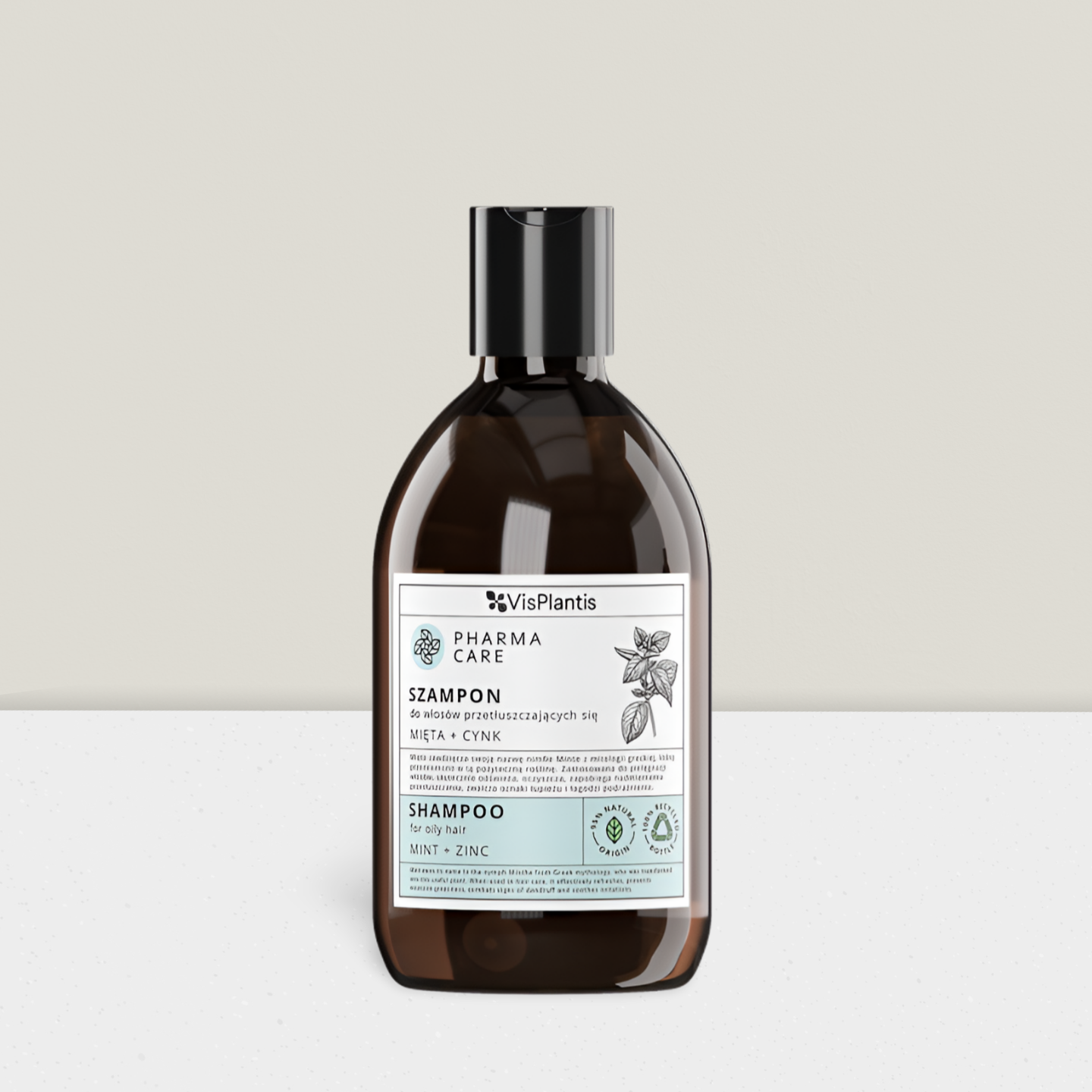 Vis Plantis Pharma Care - Szampon do Włosów Przetłuszczających się Mięta i Cynk - 500ml