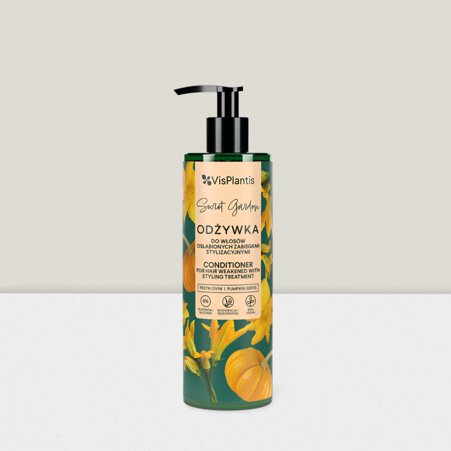 Vis Plantis Secret Garden - Odżywka do Włosów Osłabionych Zabiegami Stylizacyjnymi - Pestki Dyni -400ml