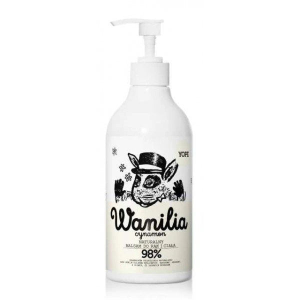 Yope - Nawilżający Naturalny Balsam do Rąk i Ciała - Wanilia i Cynamon - 300ml