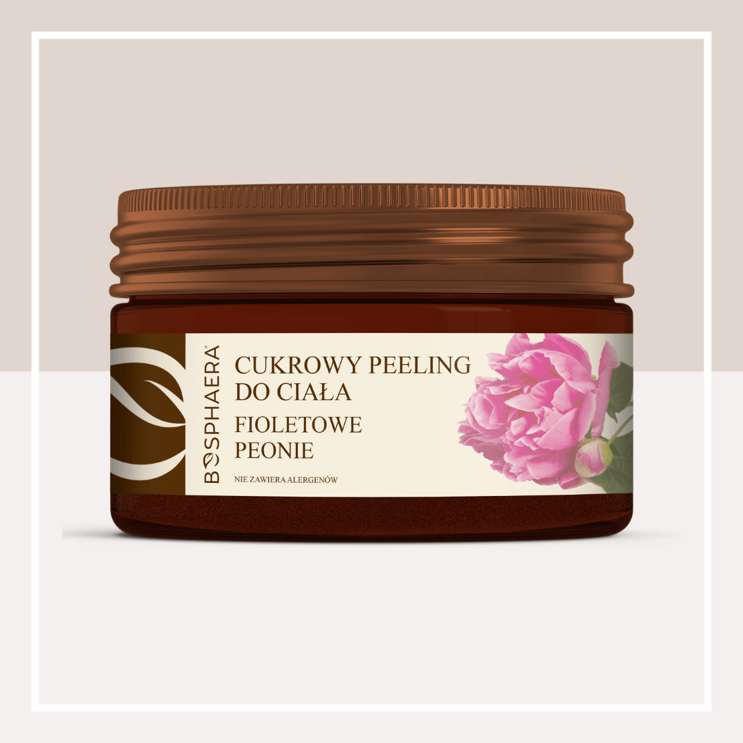 Bosphaera - Cukrowy Peeling do Ciała - Fioletowe Peonie - 200g