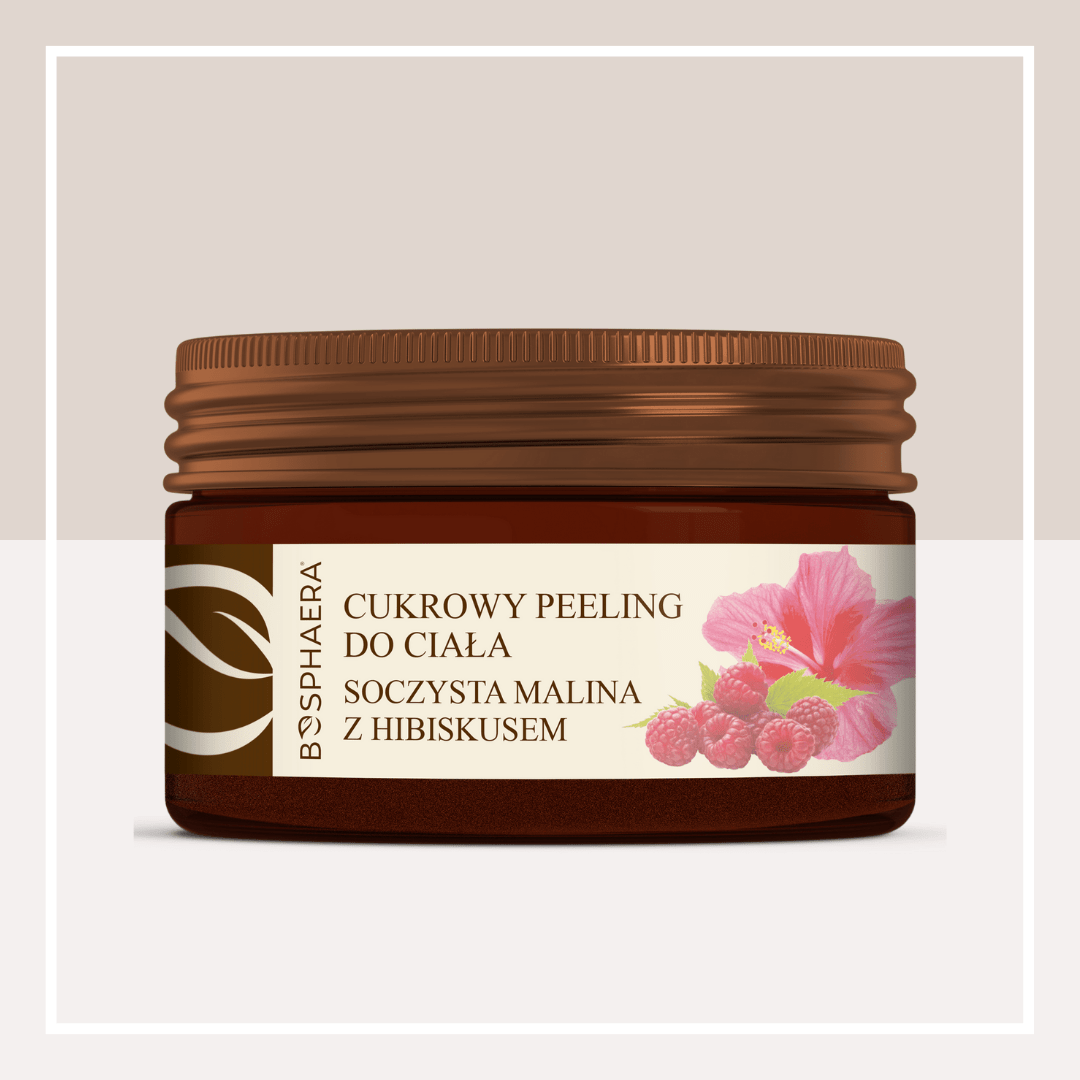 Bosphaera - Cukrowy Peeling do Ciała - Soczysta Malina z Hibiskusem - 200g