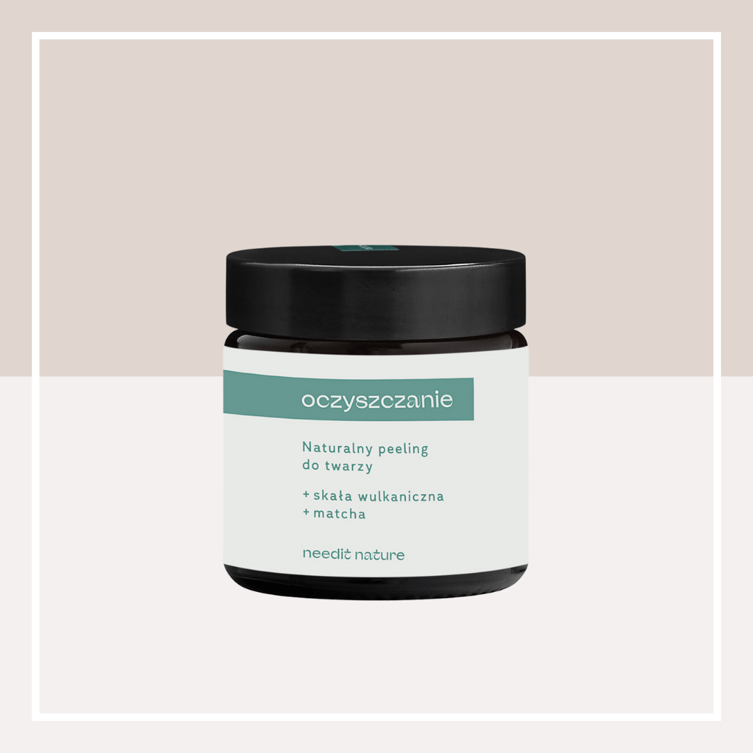 Needit Nature - Naturalny Peeling do Twarzy - Skała Wulkaniczna + Matcha - 60ml
