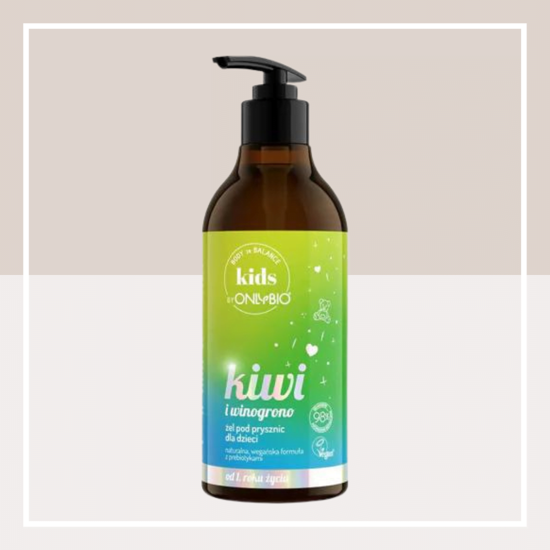 OnlyBio Body in Balance Kids Żel pod Prysznic dla Dzieci Kiwi i Winogrono