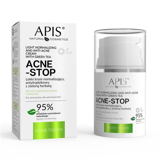 Apis Home terApis Acne Stop Lekki Normalizujący Krem Antytrądzikowy - The Straight From Nature