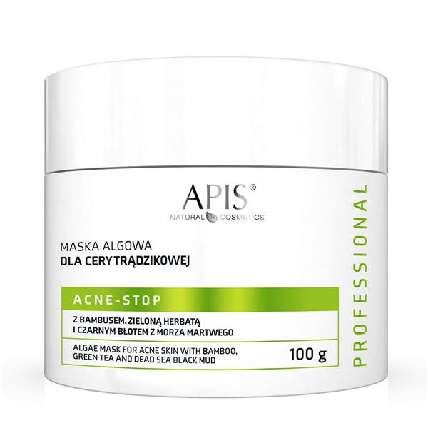 Apis Professional Acne Stop Maska Algowa z Bambusem Zieloną Herbatą - The Straight From Nature