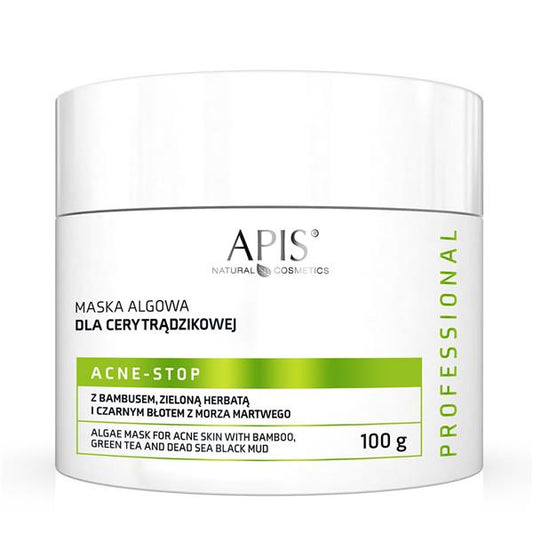 Apis Professional Acne Stop Maska Algowa z Bambusem Zieloną Herbatą - The Straight From Nature