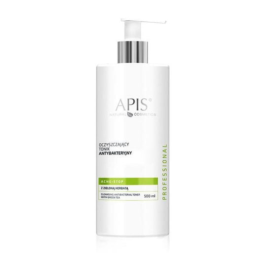 Apis Professional Acne Stop Oczyszczający Tonik Antybakteryjny z Zieloną Herbatą dla Cery Trądzikowej Tłustej i Mieszanej - The Straight From Nature