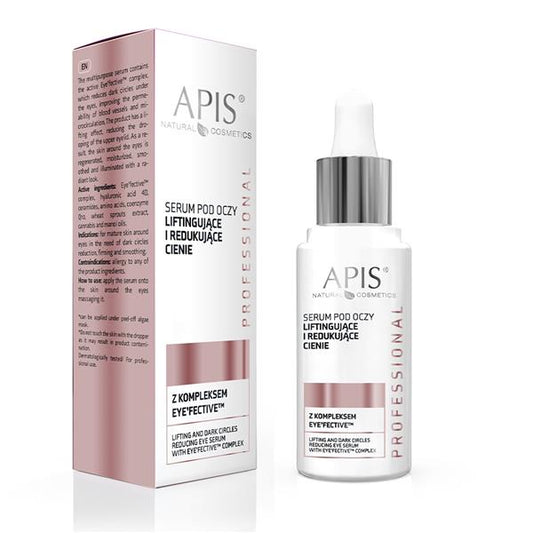 Apis Serum pod Oczy Liftingujące i Redukujące Cienie z Kompleksem Eye'Fective™ Complex - 30ml
