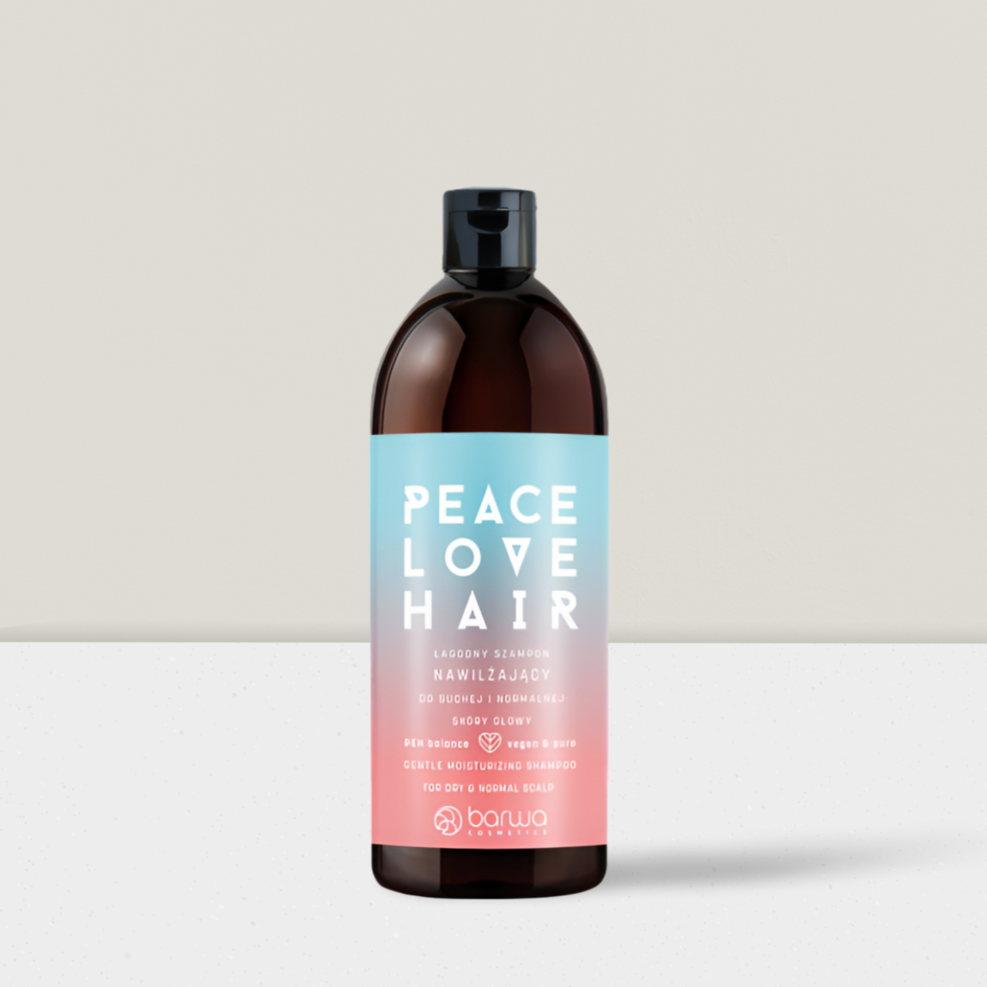 Barwa Peace Love Hair - Łagodny Szampon Nawilżający dla Suchej i Normalnej Skóry Głowy - 480ml