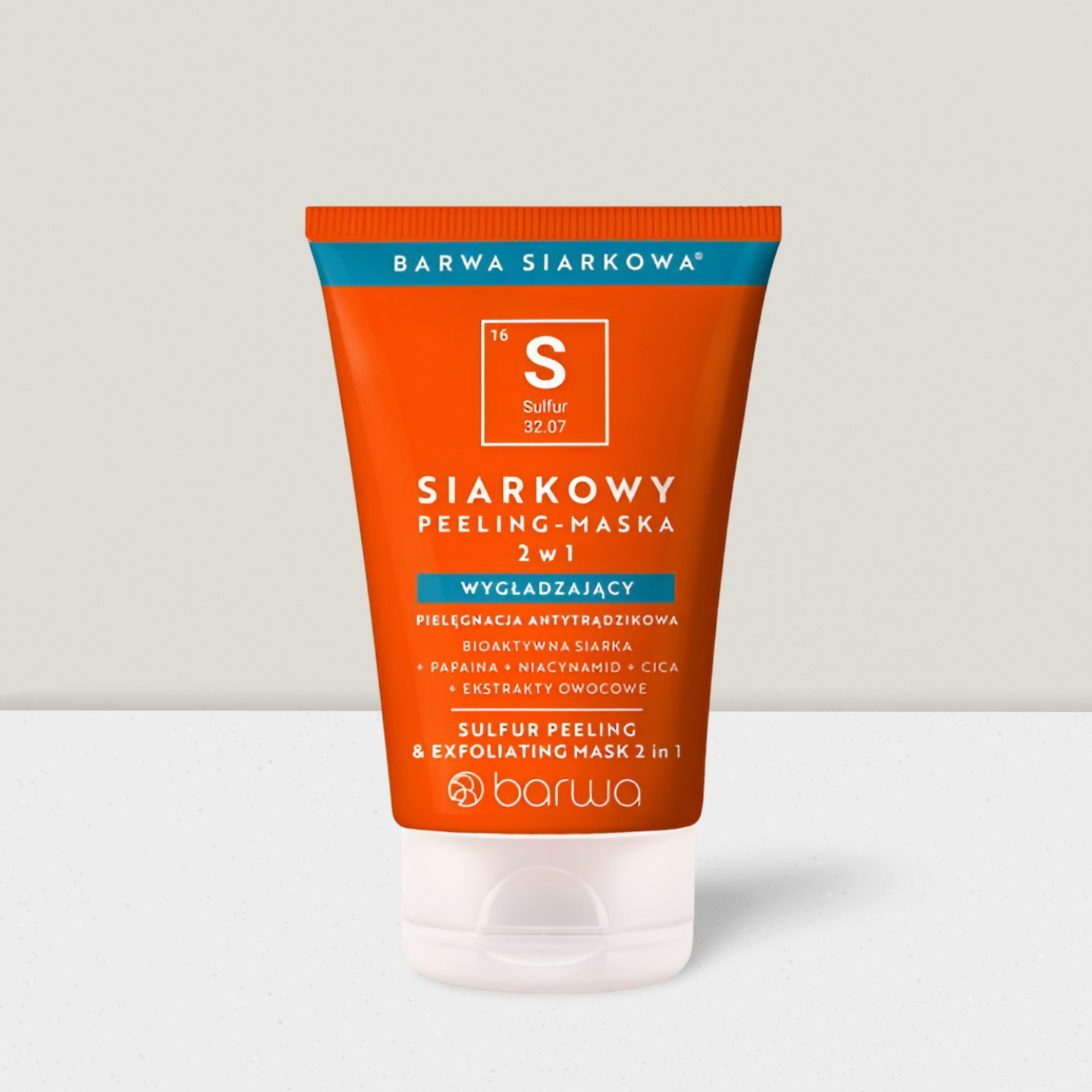 Barwa Siarkowa 2w1 - Siarkowy Wygładzajacy Peeling-Maska dla Skóry z Niedoskonałościami - 40ml