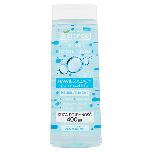 Bielenda Clean Skin Expert - Nawilżajacy Płyn Micelarny 3w1 - 400ml