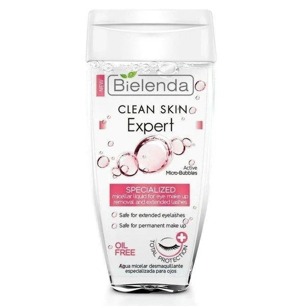 Bielenda Clean Skin Expert - Specjalistyczny Płyn do Demakijażu Oczu i Zagęszczonych Rzęs 150ml