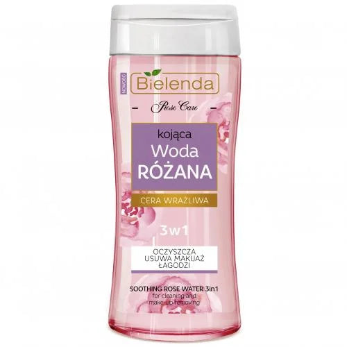 Bielenda Rose Care - 3in1 Kojąca Woda Różana dla Skóry Wrażliwej - 200ml