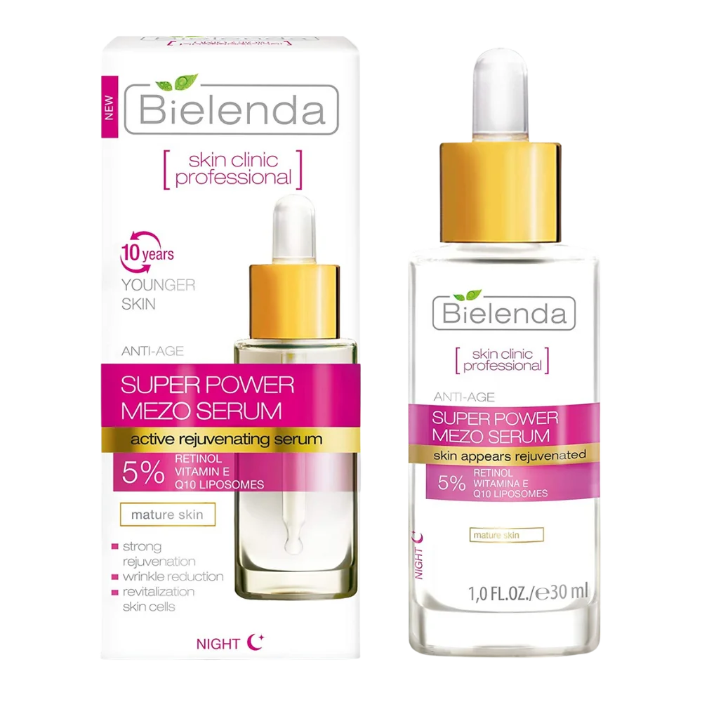 Bielenda Skin Clinic - Super Power Serum do Twarzy z Retinolem i Q10 - 30ml