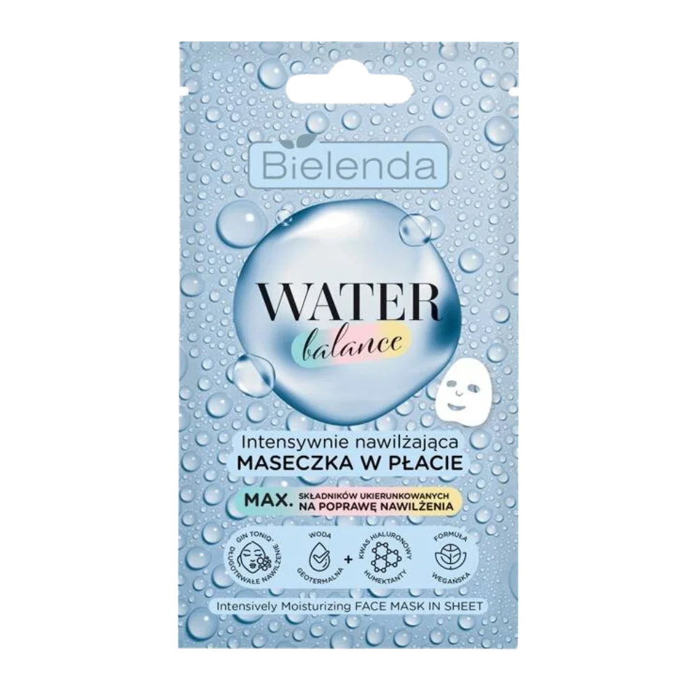 Bielenda Water Balance - Intensywnie Nawilżająca Maska w Płacie - 1 Sztuka