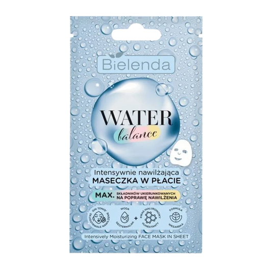 Bielenda Water Balance - Intensywnie Nawilżająca Maska w Płacie - 1 Sztuka